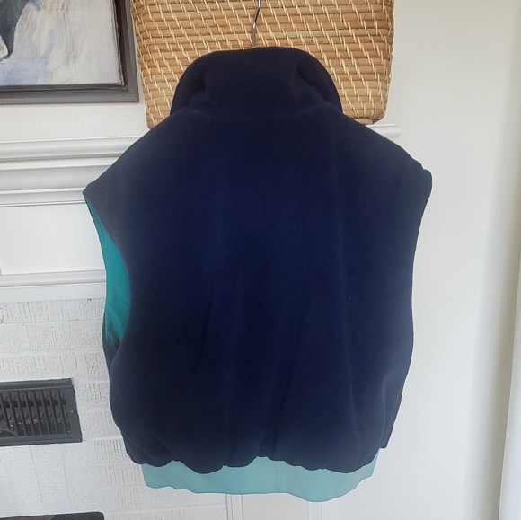Vintage Columbia Reversible Vest Teal Dark Blue Women's Size XL - Picture 3 of 13